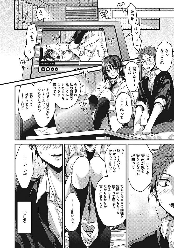 【エロ漫画】【エロ漫画】彼氏に内緒でエッチのハメ撮りするのが好きな淫乱巨乳JK…盗撮していた事を彼氏にバラし興奮した彼氏とハメ撮りいちゃラブセックス【みずゆき:二人のナイショの×××】