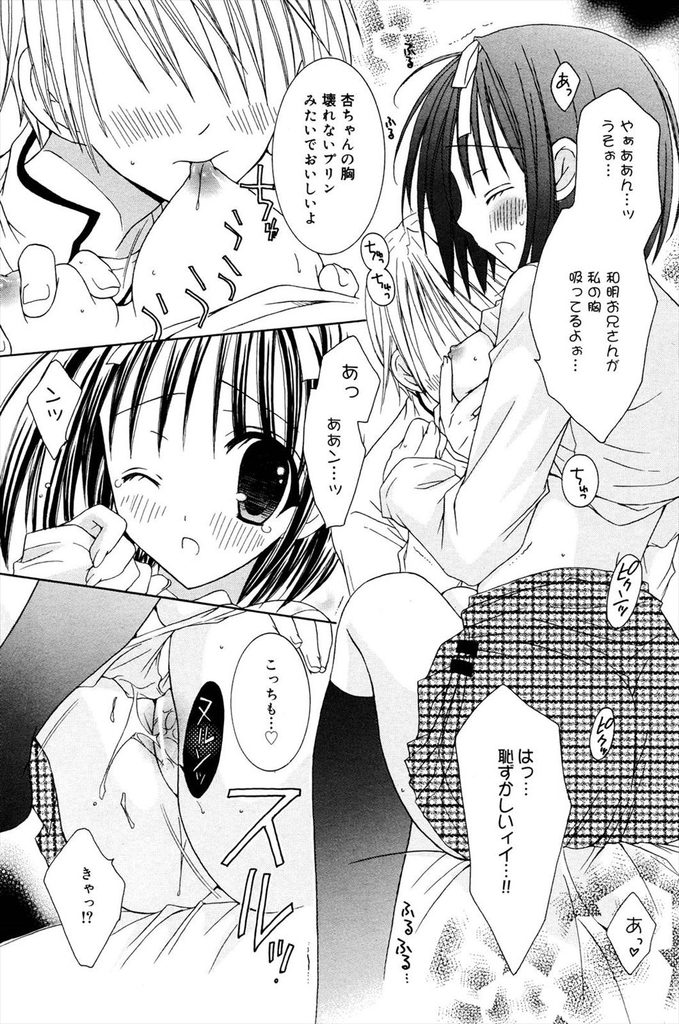 【エロ漫画】【エロ漫画】友達のお兄ちゃんに恋をしている可愛い黒髪JK…プリンが好きだと知って手作りして家まで届け勇気を出し両思いだと知って中出しセックス【RINRIN:お兄さんはプリンがお好き♡】